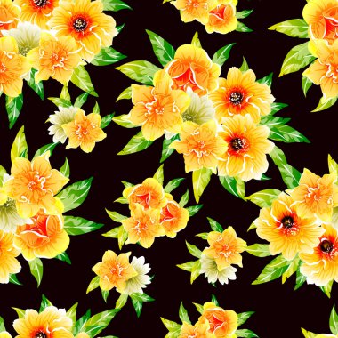 vektör çizim parlak çiçek desen arka plan