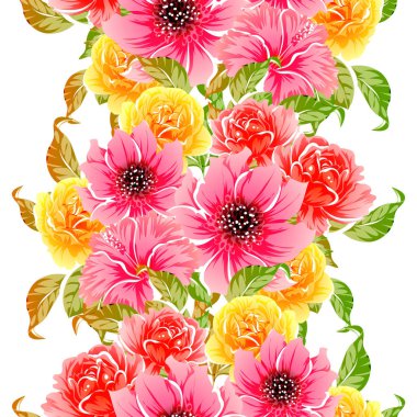 vektör çizim parlak çiçek desen arka plan