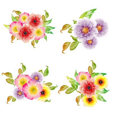 vektör çizim parlak çiçek desen arka plan