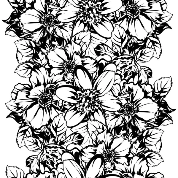 Vektor Illustration Von Vintage Blumen Muster Hintergrund — Stockvektor