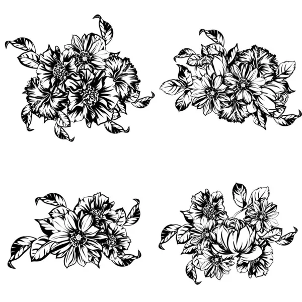 Vektor Illustration Von Vintage Blumen Muster Hintergrund — Stockvektor