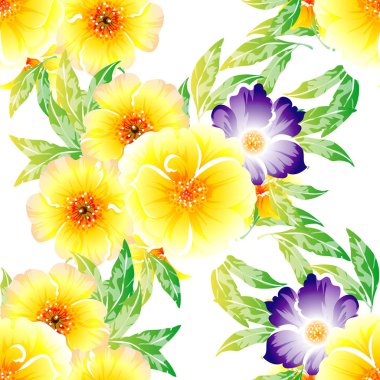 vektör çizim parlak çiçek desen arka plan