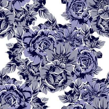 vintage çiçek desen arka plan vektör çizim