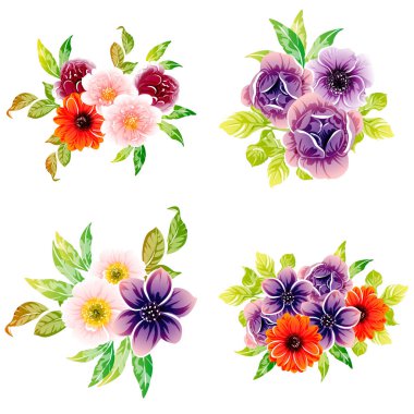 vektör çizim parlak çiçek desen arka plan