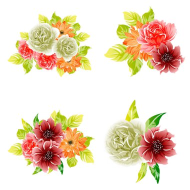 vektör çizim parlak çiçek desen arka plan