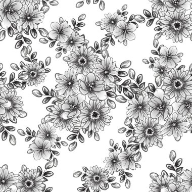 vintage çiçek desen arka plan vektör çizim