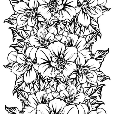 vintage çiçek desen arka plan vektör çizim