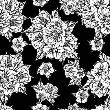 vintage çiçek desen arka plan vektör çizim