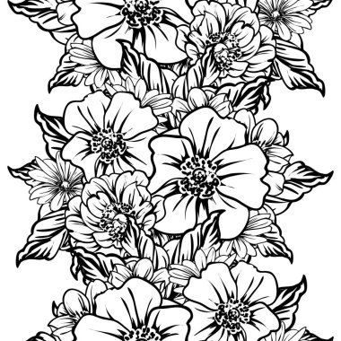 vintage çiçek desen arka plan vektör çizim