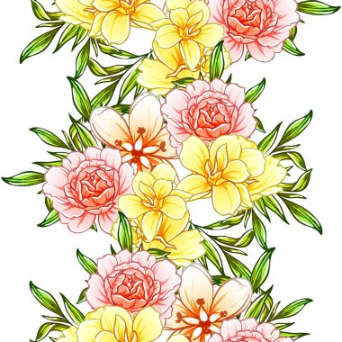 vektör çizim parlak çiçek desen arka plan