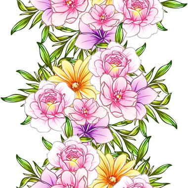 vektör çizim parlak çiçek desen arka plan