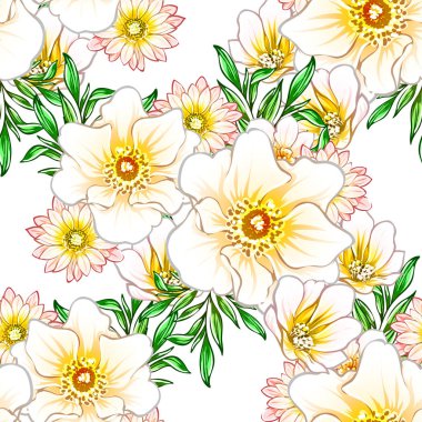 vektör çizim parlak çiçek desen arka plan