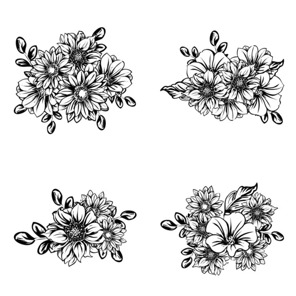 Vektor Illustration Von Vintage Blumen Muster Hintergrund — Stockvektor