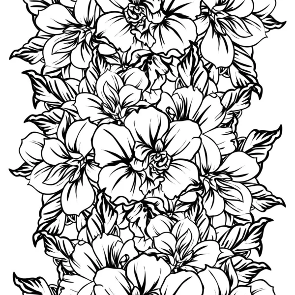 Vektor Illustration Von Vintage Blumen Muster Hintergrund — Stockvektor