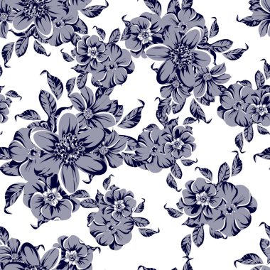 vintage çiçek desen arka plan vektör çizim