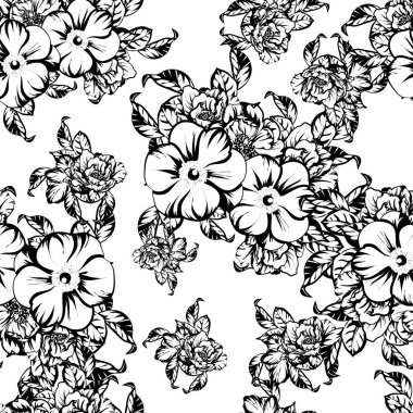 vintage çiçek desen arka plan vektör çizim