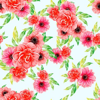 vektör çizim parlak çiçek desen arka plan