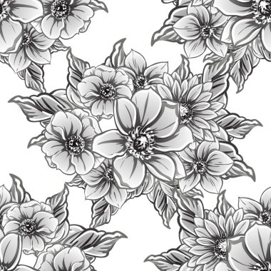 vintage çiçek desen arka plan vektör çizim