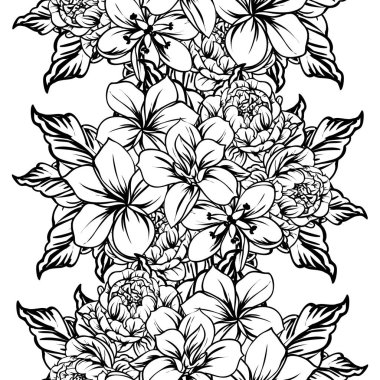 vintage çiçek desen arka plan vektör çizim