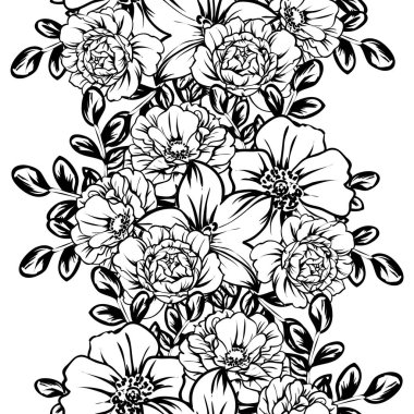 vintage çiçek desen arka plan vektör çizim