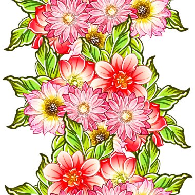 vektör çizim parlak çiçek desen arka plan