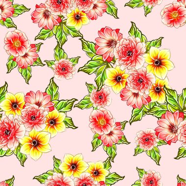 vektör çizim parlak çiçek desen arka plan