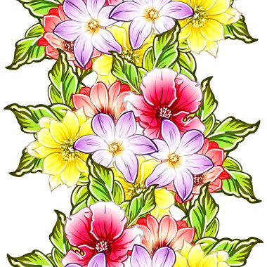 vektör çizim parlak çiçek desen arka plan