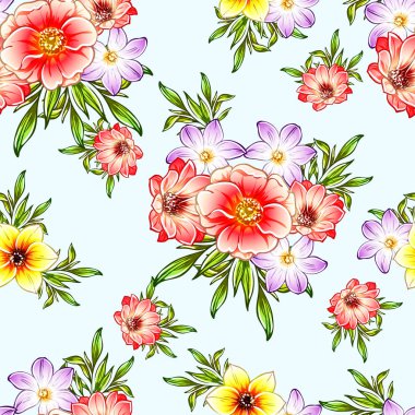 vektör çizim parlak çiçek desen arka plan