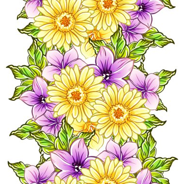 vektör çizim parlak çiçek desen arka plan