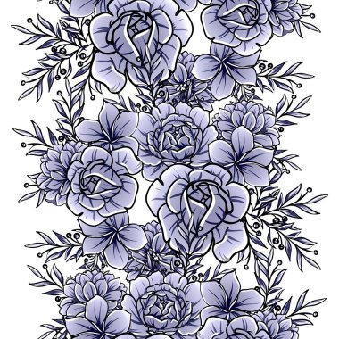 vintage çiçek desen arka plan vektör çizim