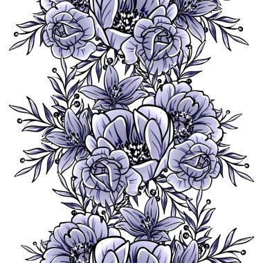 vintage çiçek desen arka plan vektör çizim