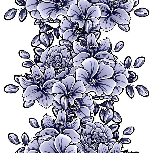 Vektor Illustration Von Vintage Blumen Muster Hintergrund — Stockvektor