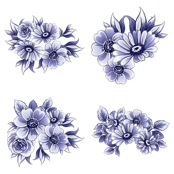 Vektor Illustration Von Vintage Blumen Muster Hintergrund — Stockvektor