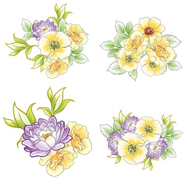 vektör çizim parlak çiçek desen arka plan