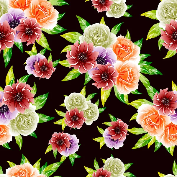 vektör çizim parlak çiçek desen arka plan