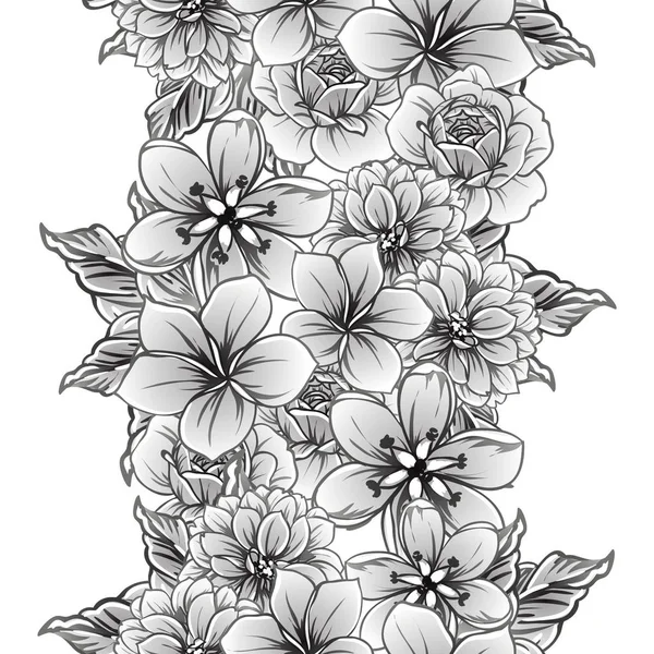 Vektor Illustration Von Vintage Blumen Muster Hintergrund — Stockvektor