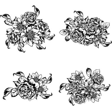 vintage çiçek desen arka plan vektör çizim