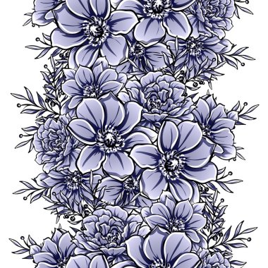 vintage çiçek desen arka plan vektör çizim