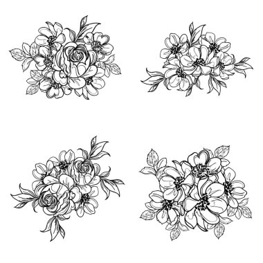 vintage çiçek desen arka plan vektör çizim