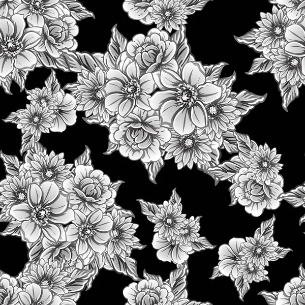 Vektor Illustration Von Vintage Blumen Muster Hintergrund — Stockvektor