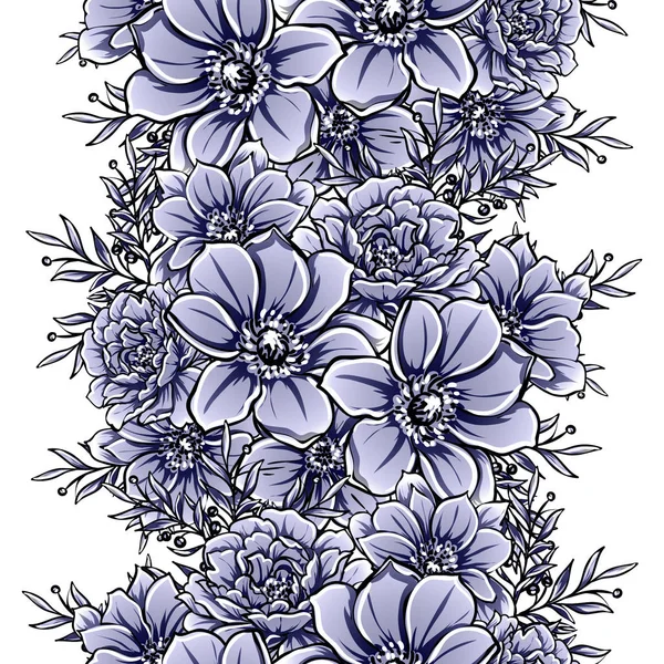 Vektoros Illusztráció Vintage Virág Mintás Háttérrel — Stock Vector