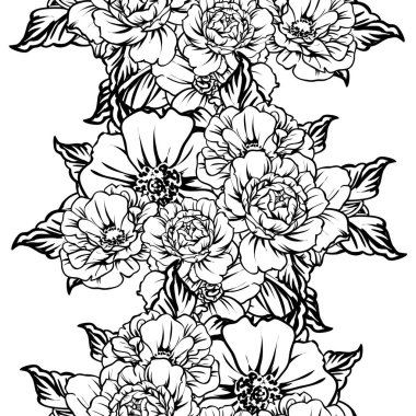 Kusursuz tek renkli klasik çiçek deseni