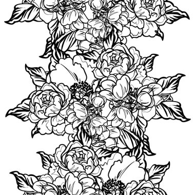 Kusursuz tek renkli klasik çiçek deseni