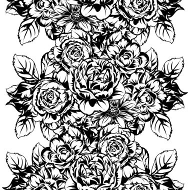 Kusursuz tek renkli klasik çiçek deseni