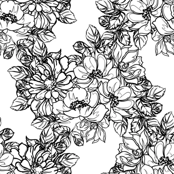 Kusursuz tek renkli klasik çiçek deseni