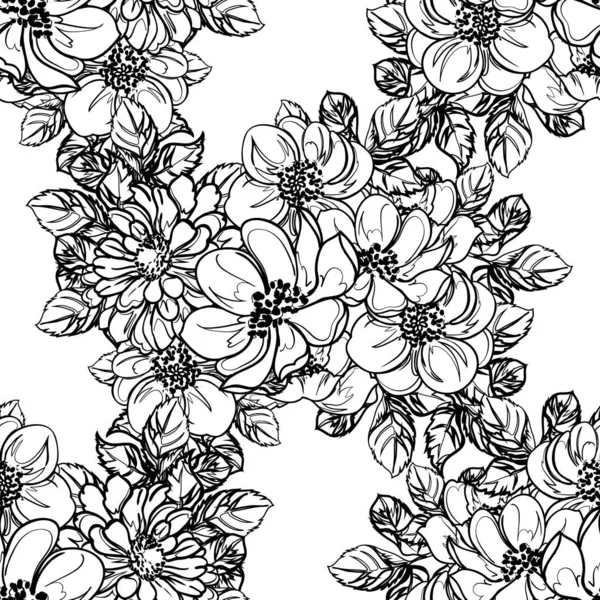 Kusursuz tek renkli klasik çiçek deseni