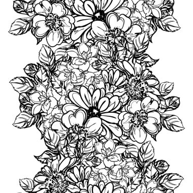 Kusursuz tek renkli klasik çiçek deseni