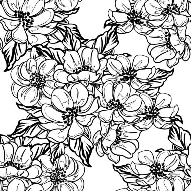 Kusursuz tek renkli klasik çiçek deseni