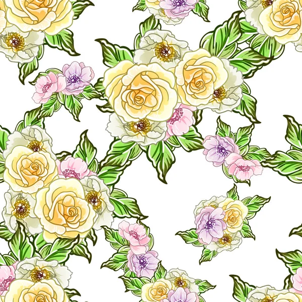 Цветы Винтажном Стиле — стоковый вектор