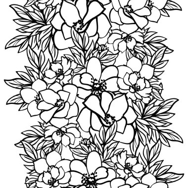 Kusursuz tek renkli klasik çiçek deseni